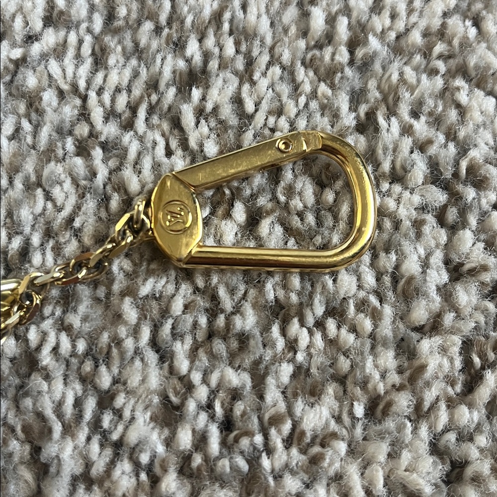 Louis Vuitton Brown Monogram Key Pouch with Gold Chain - Picture 3 of 7